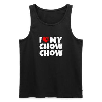 Chow Chow Gifts - Men's Premium Organic Tank Top - black - Front - Michal (187cm)