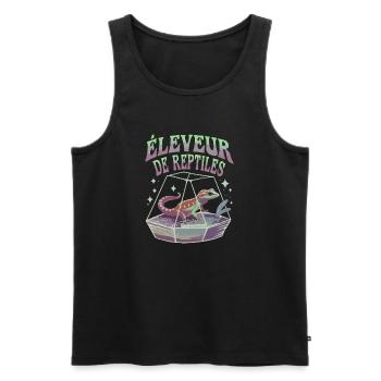 Éleveur de reptiles - Débardeur bio Premium Homme - noir - Devant - Michal (187cm)