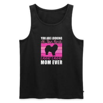 Chow Chow Gifts - Männer Premium Bio Tank Top - Schwarz - Vorne - AI Model Male 178 light (178cm)