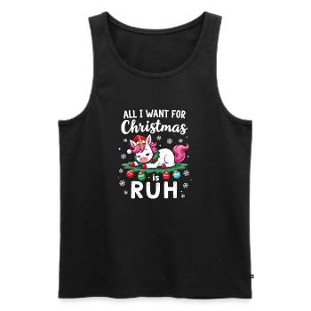 Christmas Humor - Weihnachten Shirt - Männer Premium Bio Tank Top - Schwarz - Vorne - Michal (187cm)
