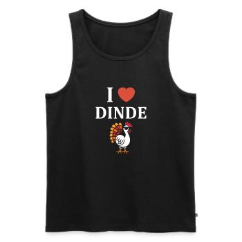 Dinde - Débardeur bio Premium Homme - noir - Devant - Michal (187cm)