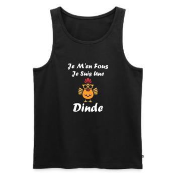 Dinde - Débardeur bio Premium Homme - noir - Devant - Michal (187cm)