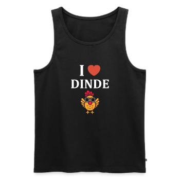 Dinde - Débardeur bio Premium Homme - noir - Devant - Michal (187cm)
