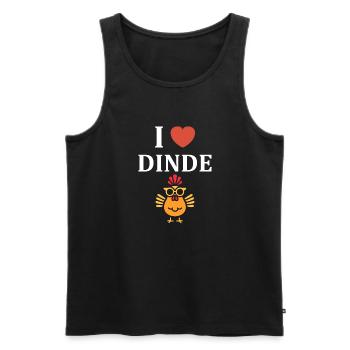 Dinde - Débardeur bio Premium Homme - noir - Devant - Michal (187cm)