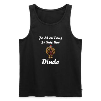 Dinde - Débardeur bio Premium Homme - noir - Devant - Michal (187cm)