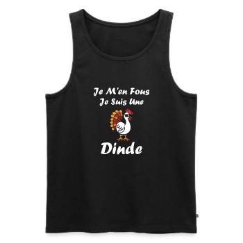 Dinde - Débardeur bio Premium Homme - noir - Devant - Michal (187cm)