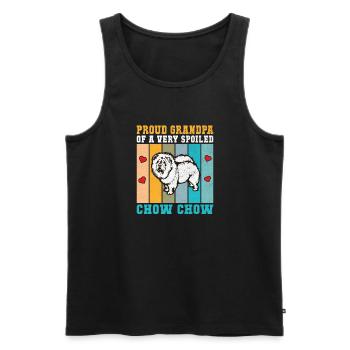 Chow Chow Gifts - Männer Premium Bio Tank Top - Schwarz - Vorne - AI Model Male 178 light (178cm)