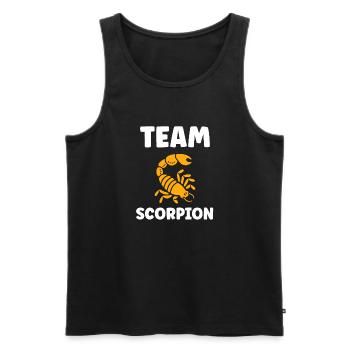 scorpion - Men's Premium Organic Tank Top - black - Front - AI Model Male 178 light (178cm)