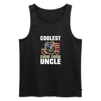 Chow Chow Gifts - Männer Premium Bio Tank Top - Schwarz - Vorne - AI Model Male 178 light (178cm)