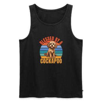 Cockapoo Gifts - Männer Premium Bio Tank Top - Schwarz - Vorne - Michal (187cm)