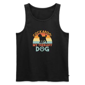 Cadeaux Cockapoo - Débardeur bio Premium Homme - noir - Devant - Michal (187cm)