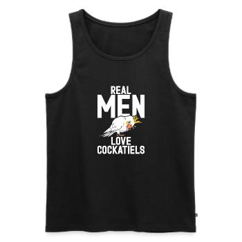 Cockatiel Gifts - Männer Premium Bio Tank Top - Schwarz - Vorne - Michal (187cm)
