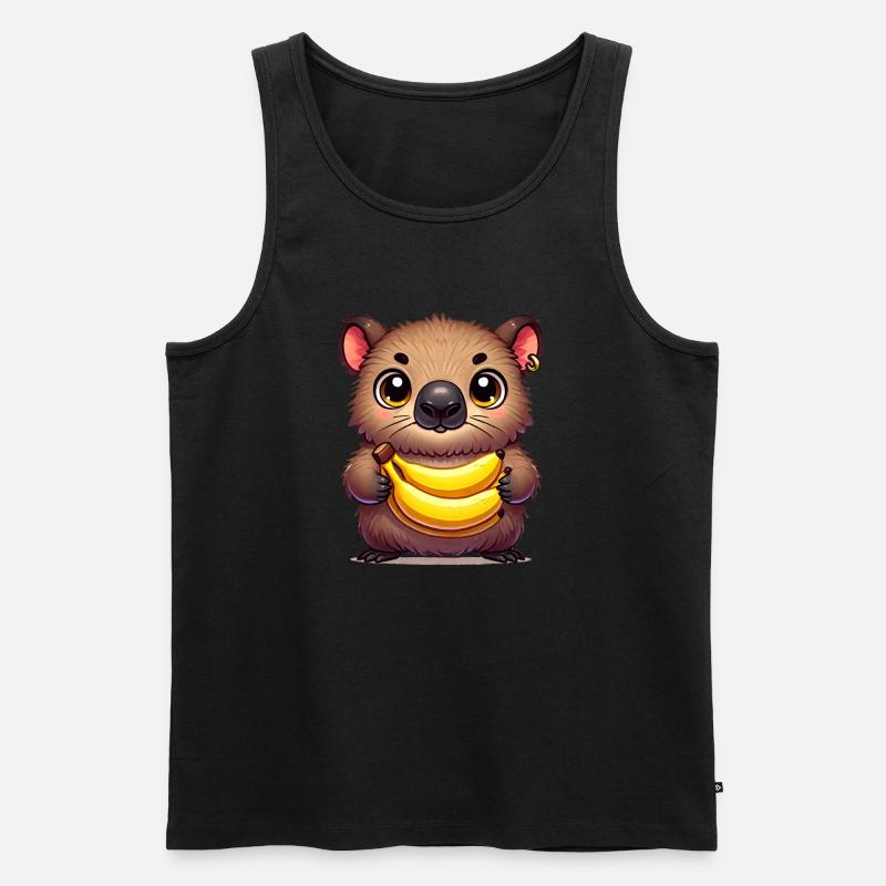 Wombat - Männer Premium Bio Tank Top - Schwarz