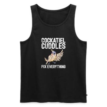 Cockatiel Gifts - Männer Premium Bio Tank Top - Schwarz - Vorne - Michal (187cm)