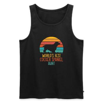 Cocker Spaniel Gifts - Männer Premium Bio Tank Top - Schwarz - Vorne - Michal (187cm)