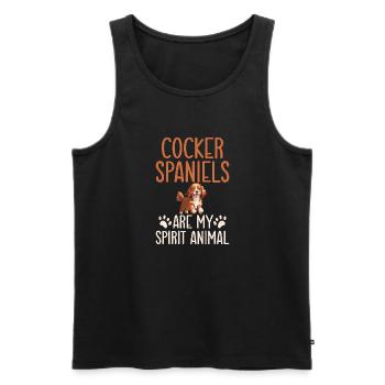 Cocker Spaniel Gifts - Männer Premium Bio Tank Top - Schwarz - Vorne - Michal (187cm)