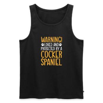 Cocker Spaniel Gifts - Männer Premium Bio Tank Top - Schwarz - Vorne - Michal (187cm)