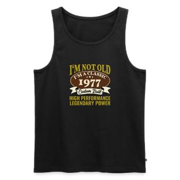 48 Year Old I'm Not Old I'm A Classic 1977 48th - Men's Premium Organic Tank Top - black - Front - Michal (187cm)