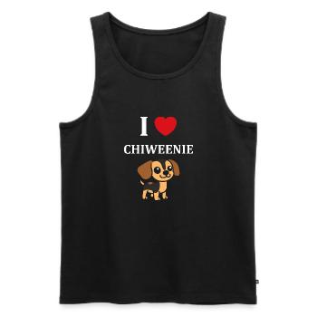 Chiweenie - Débardeur bio Premium Homme - noir - Devant - Michal (187cm)