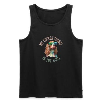 Cocker Spaniel Gifts - Männer Premium Bio Tank Top - Schwarz - Vorne - Michal (187cm)
