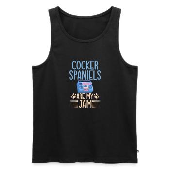 Cocker Spaniel Gifts - Männer Premium Bio Tank Top - Schwarz - Vorne - Michal (187cm)