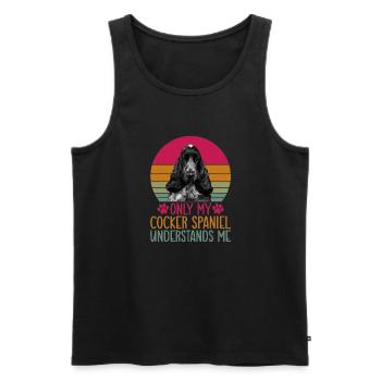 Cocker Spaniel Gifts - Männer Premium Bio Tank Top - Schwarz - Vorne - Michal (187cm)
