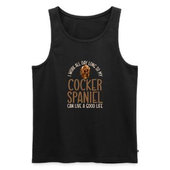 Cocker Spaniel Gifts - Männer Premium Bio Tank Top - Schwarz - Vorne - Michal (187cm)
