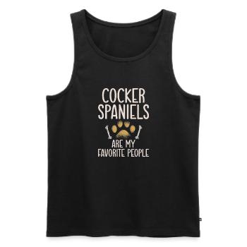 Cocker Spaniel Gifts - Männer Premium Bio Tank Top - Schwarz - Vorne - Michal (187cm)