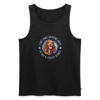 Cadeaux Cocker Spaniel - Débardeur bio Premium Homme - noir - Devant - Michal (187cm)