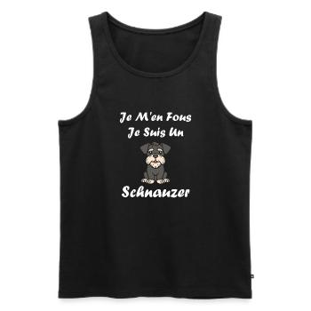 Schnauzer - Männer Premium Bio Tank Top - Schwarz - Vorne - AI Model Male 178 light (178cm)