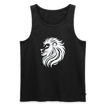 Lion Drawing Animal - Men's Premium Organic Tank Top - black - Front - AI Model Male 178 light (178cm)