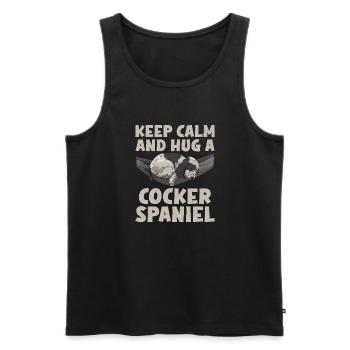 Cadeaux Cocker Spaniel - Débardeur bio Premium Homme - noir - Devant - Michal (187cm)