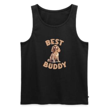Cocker Spaniel Gifts - Männer Premium Bio Tank Top - Schwarz - Vorne - Michal (187cm)