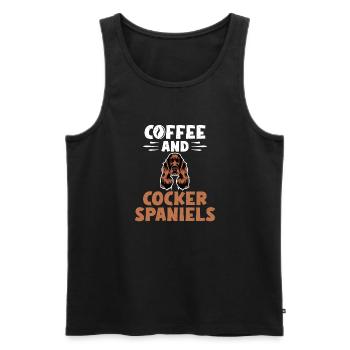 Cocker Spaniel Gifts - Männer Premium Bio Tank Top - Schwarz - Vorne - Michal (187cm)