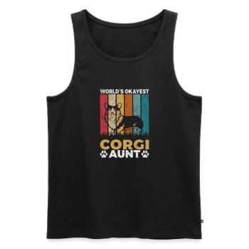 Corgi Gifts for Corgi Lovers - Men's Premium Organic Tank Top - black - Front - Michal (187cm)
