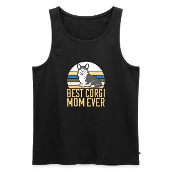 Corgi Gifts for Corgi Lovers - Men's Premium Organic Tank Top - black - Front - AI Model Male 178 light (178cm)