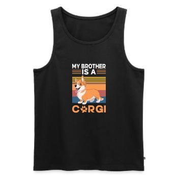 Corgi Gifts for Corgi Lovers - Men's Premium Organic Tank Top - black - Front - Michal (187cm)