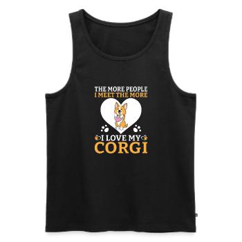 Corgi Gifts for Corgi Lovers - Men's Premium Organic Tank Top - black - Front - AI Model Male 178 light (178cm)