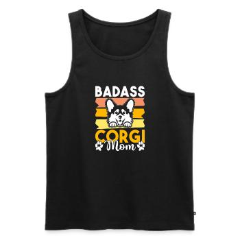 Cadeaux de corgi pour les amateurs de corgi - Débardeur bio Premium Homme - noir - Devant - Michal (187cm)