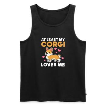 Corgi Gifts for Corgi Lovers - Men's Premium Organic Tank Top - black - Front - Michal (187cm)