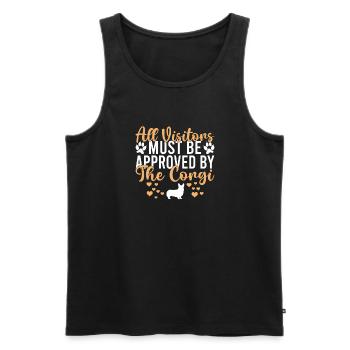 Corgi Gifts for Corgi Lovers - Men's Premium Organic Tank Top - black - Front - Michal (187cm)