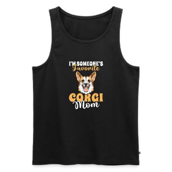 Corgi Gifts for Corgi Lovers - Men's Premium Organic Tank Top - black - Front - AI Model Male 178 light (178cm)