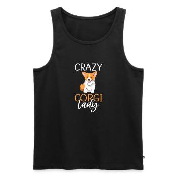 Corgi Gifts for Corgi Lovers - Men's Premium Organic Tank Top - black - Front - AI Model Male 178 light (178cm)