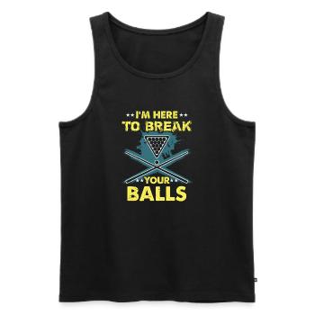 Billardspieler Geschenk Billard Queue Billardtisch - Männer Premium Bio Tank Top - Schwarz - Vorne - AI Model Male 178 light (178cm)