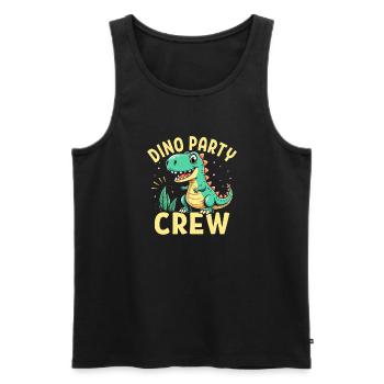 Dinosaur Party Decorations - Men's Premium Organic Tank Top - black - Front - AI Model Male 178 light (178cm)