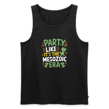 Dinosaur Party Decorations - Men's Premium Organic Tank Top - black - Front - AI Model Male 178 light (178cm)