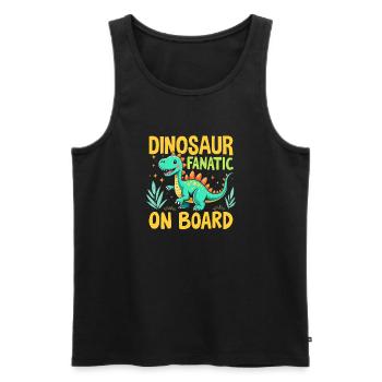 Dinosaur Party Decorations - Men's Premium Organic Tank Top - black - Front - AI Model Male 178 light (178cm)