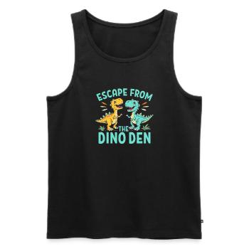 Décorations de fête de dinosaures - Débardeur bio Premium Homme - noir - Devant - Michal (187cm)