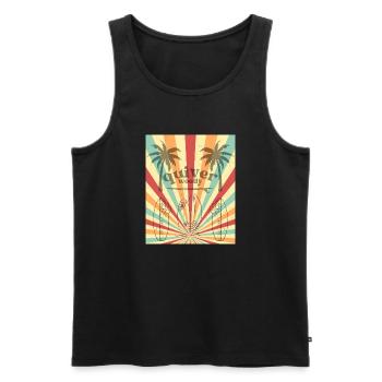Retroooboarding - Männer Premium Bio Tank Top - Schwarz - Vorne - Michal (187cm)