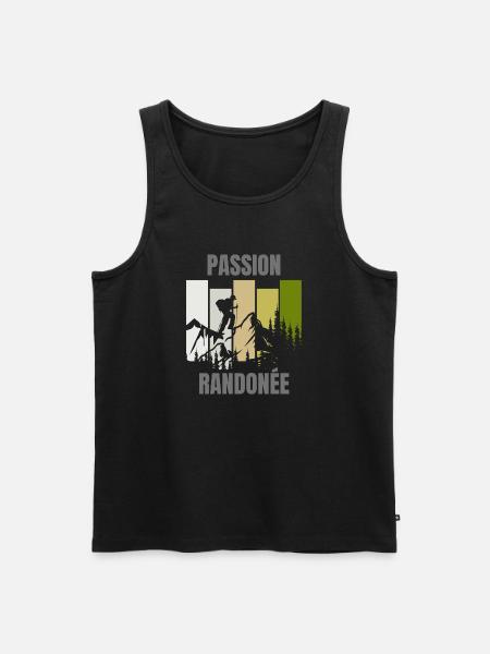 Passion RANDONEE - Débardeur bio Premium Homme - noir